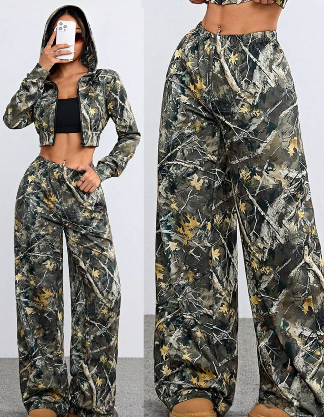 Cropped Camo Set